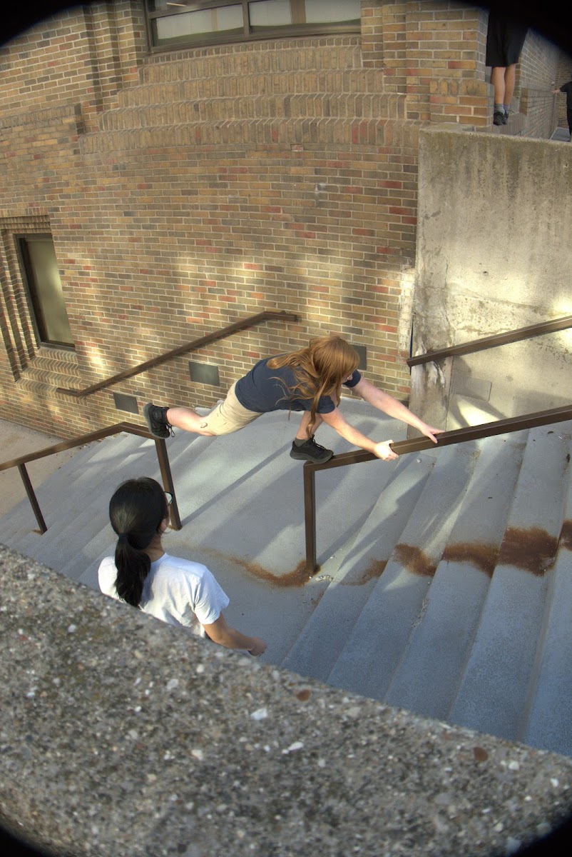 Michigan Parkour member training outdoors